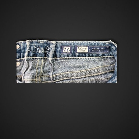Miss Me Blingy Womens Blue Jeans Size 26 - Picture 8 of 9